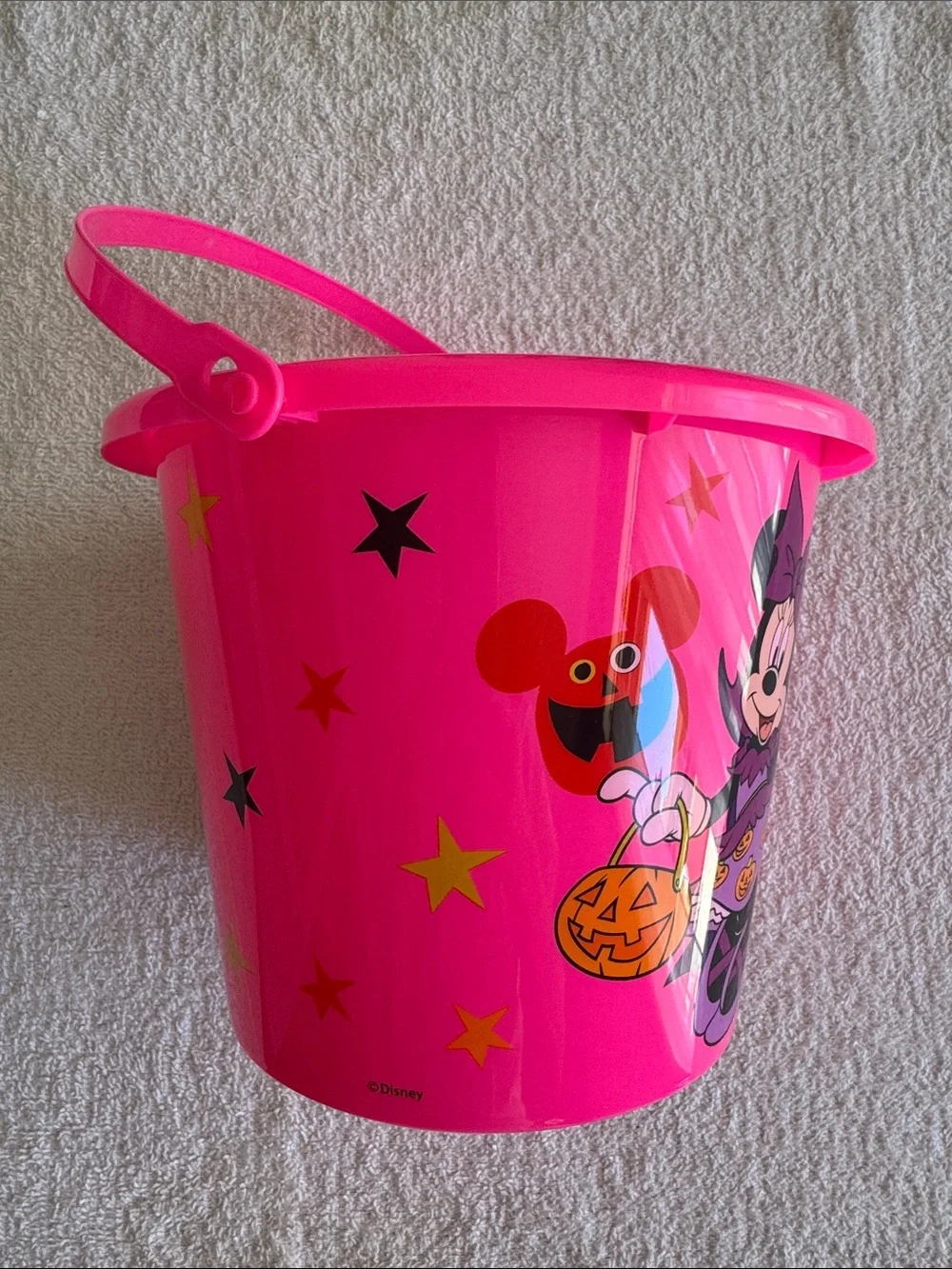 Disney Minnie Mouse Pink Trick-or-Treat Halloween Candy Bucket